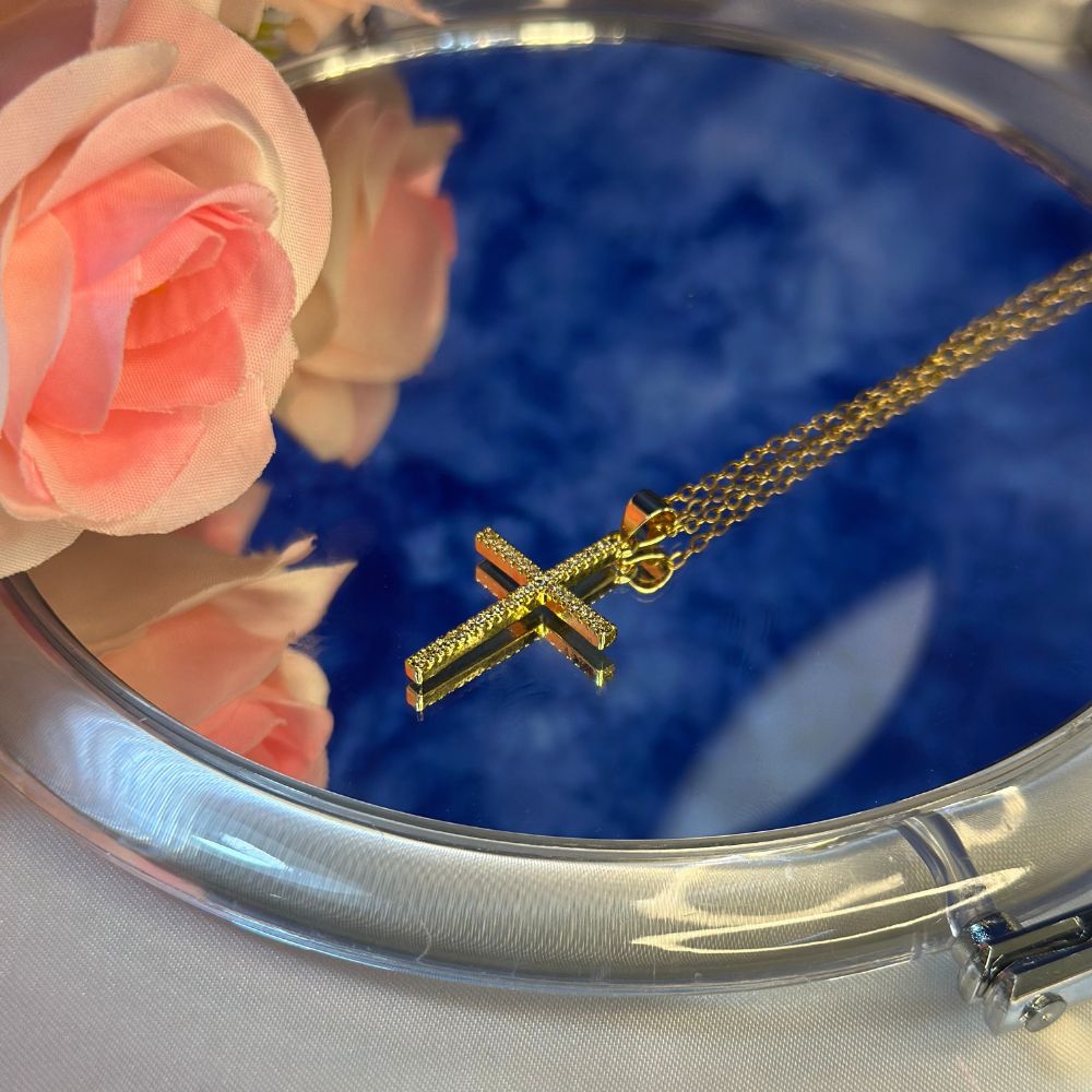 Cross Necklace - 18K Gold Plated