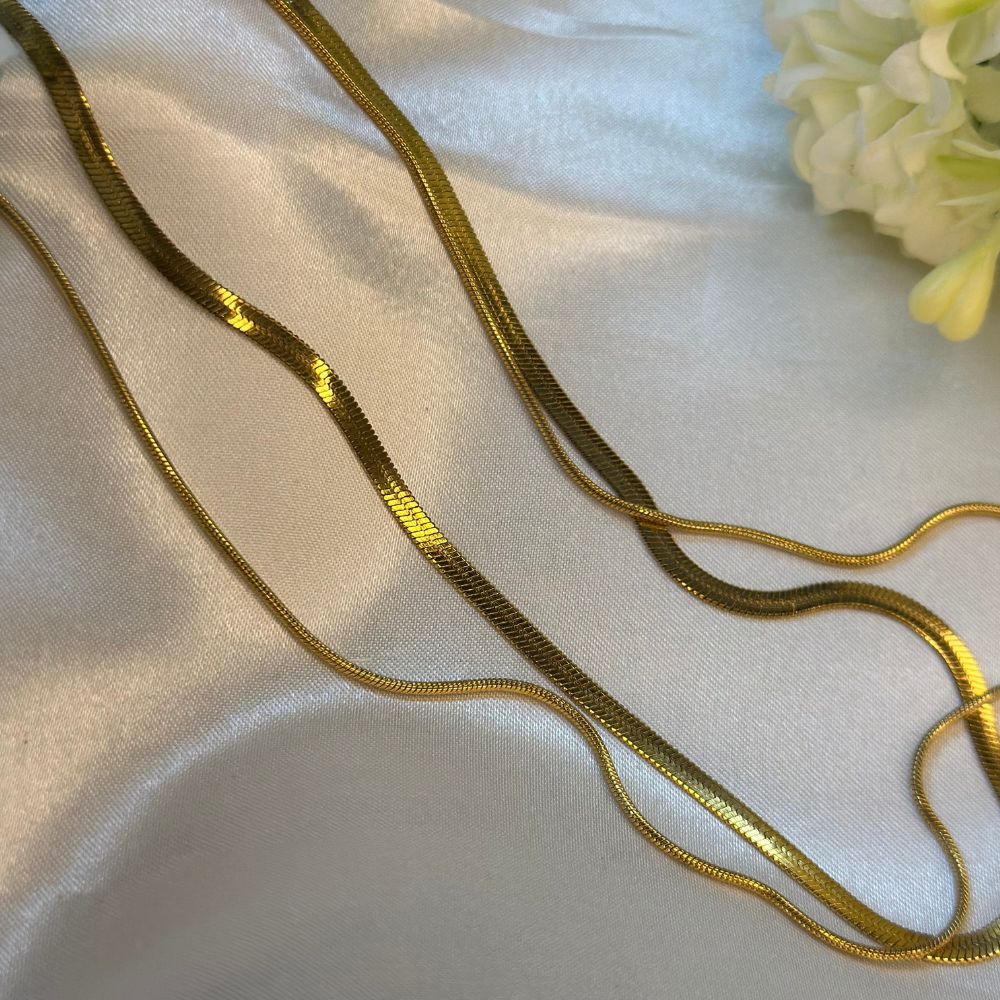 Double Layer Snake Chain - 18K Gold Plated