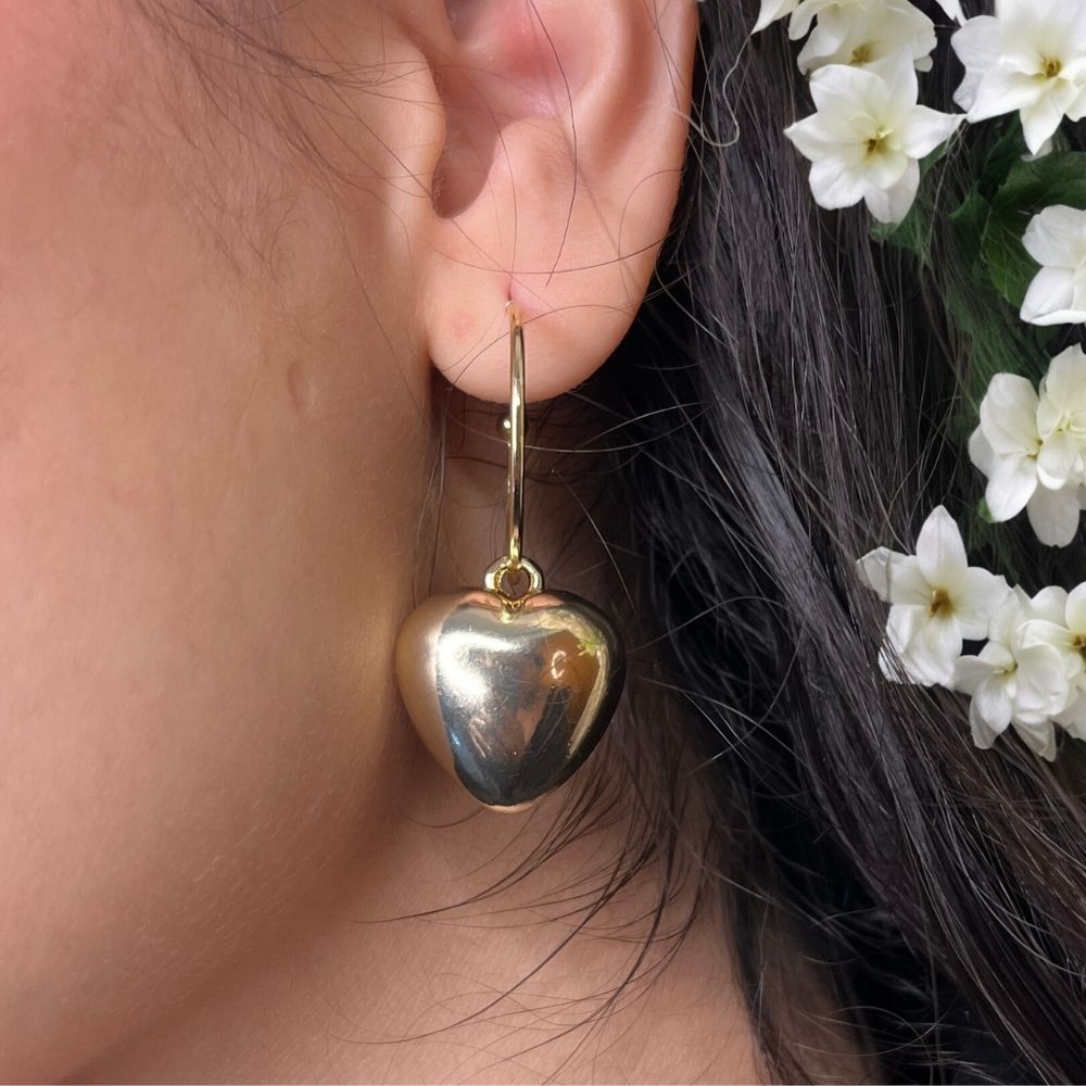 Gold Drop Earring - 18K Gold Plated