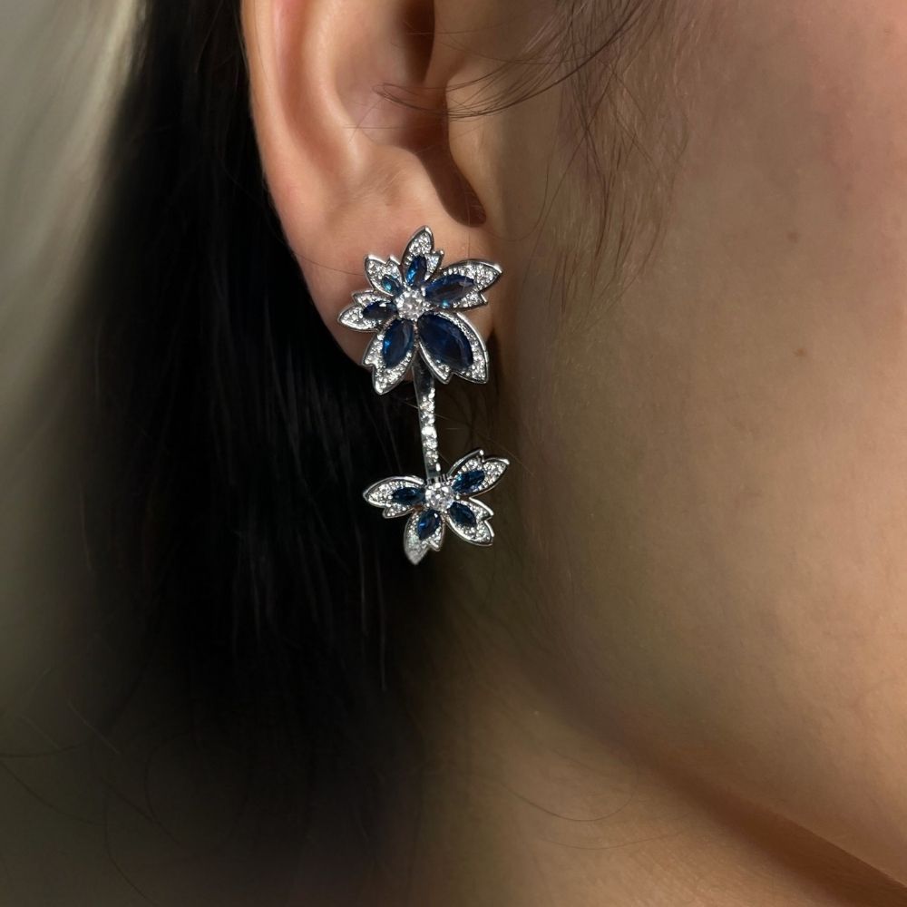 Navyul Flower Earring - 18K Gold Plated