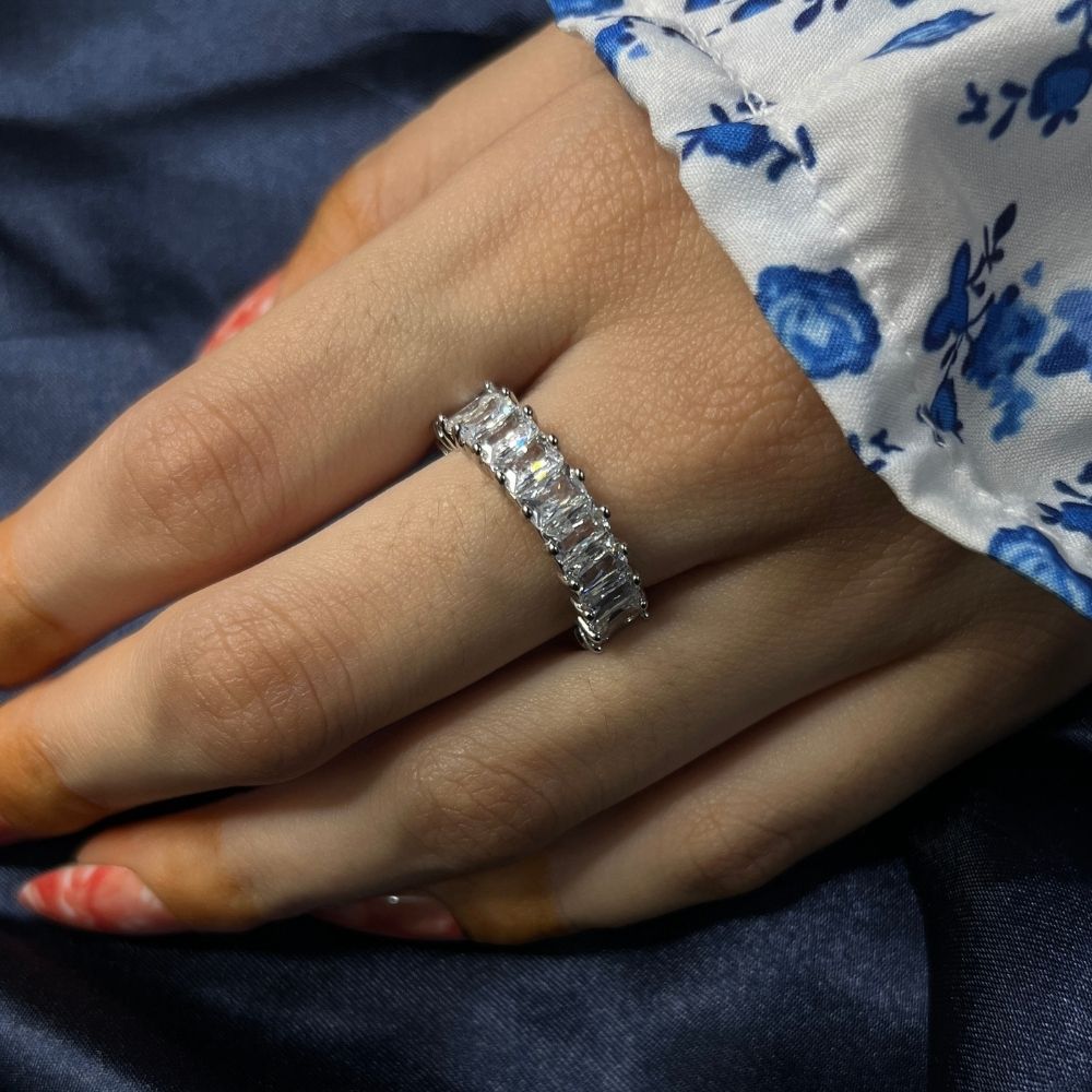 Squared Stone Adjustable Ring