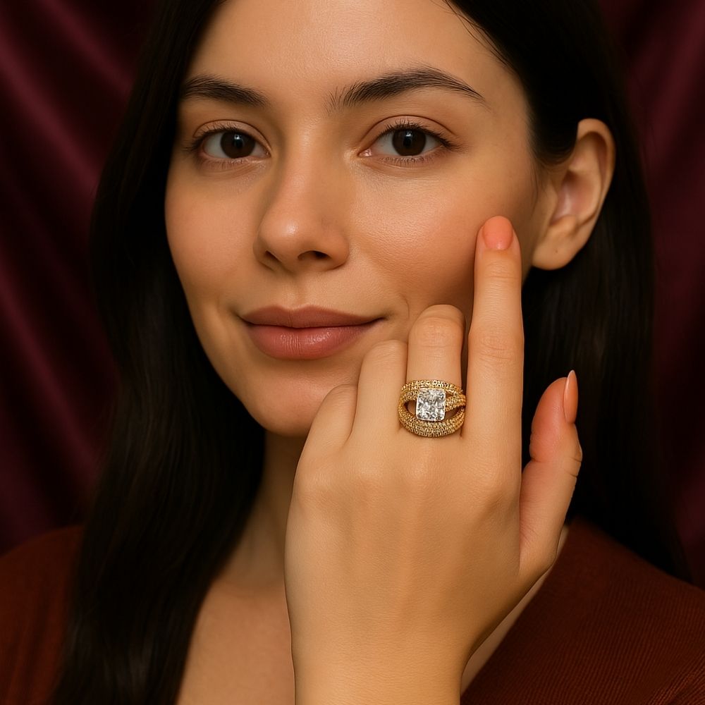 The Regal Twist Adjustable Ring