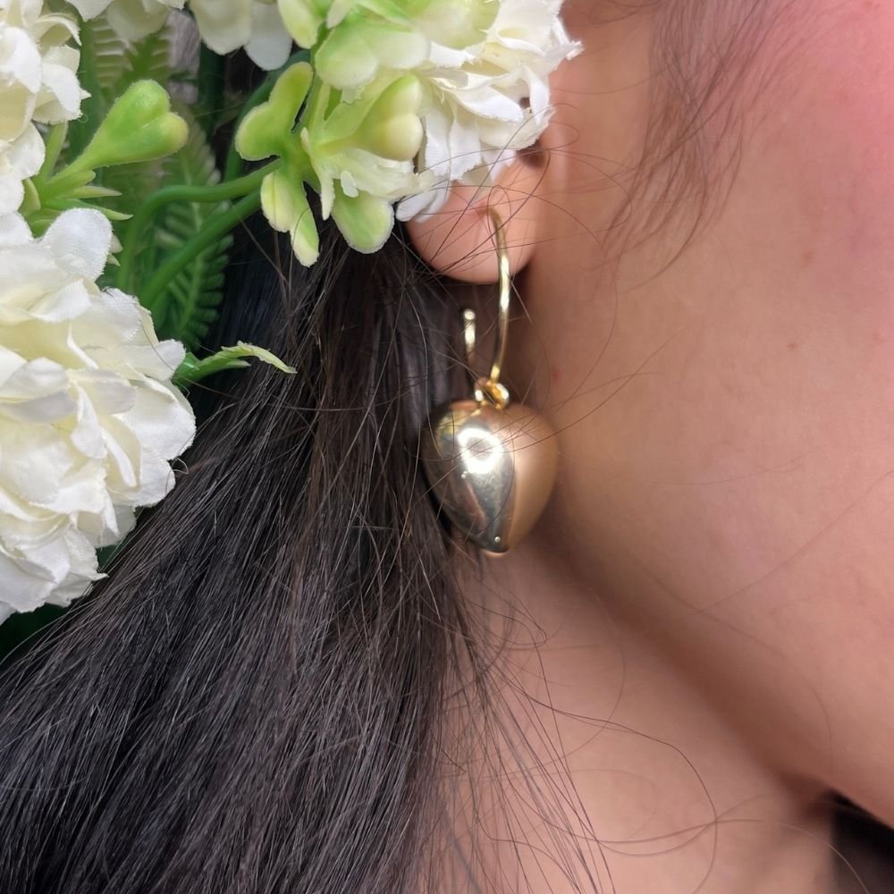 Gold Drop Earring - 18K Gold Plated
