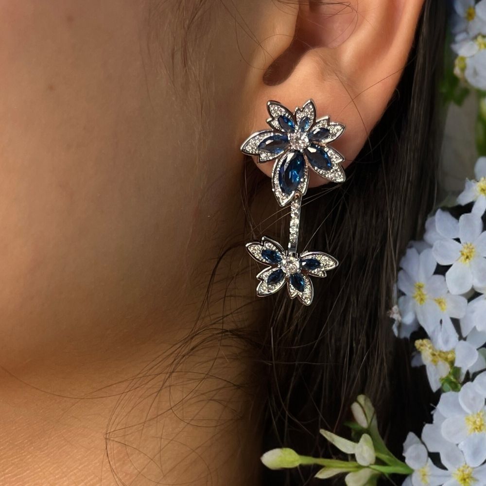 Navyul Flower Earring - 18K Gold Plated