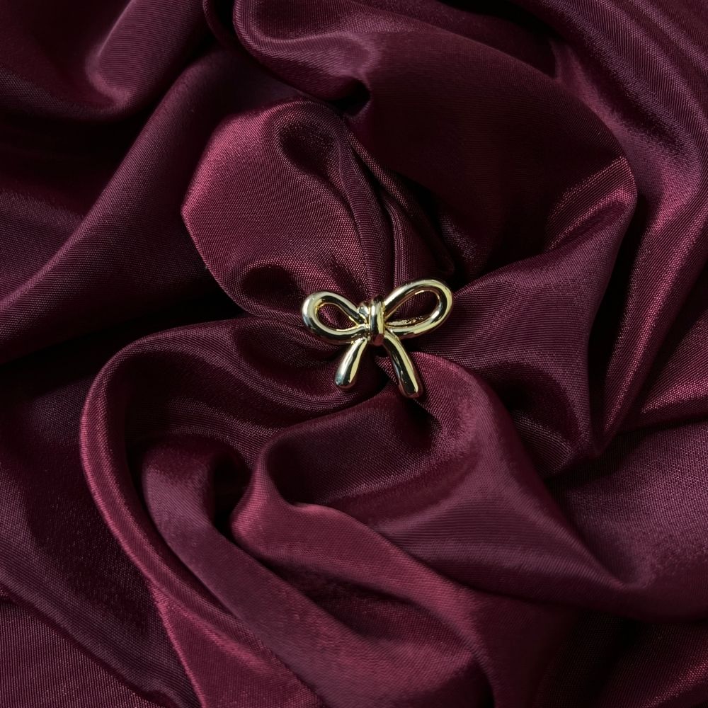 Solid Gold Bow Adjustable Ring
