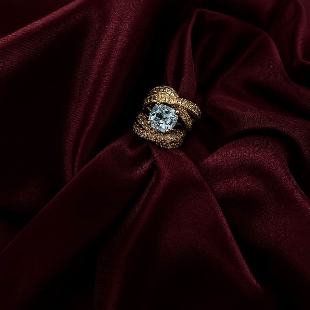 The Regal Twist Adjustable Ring