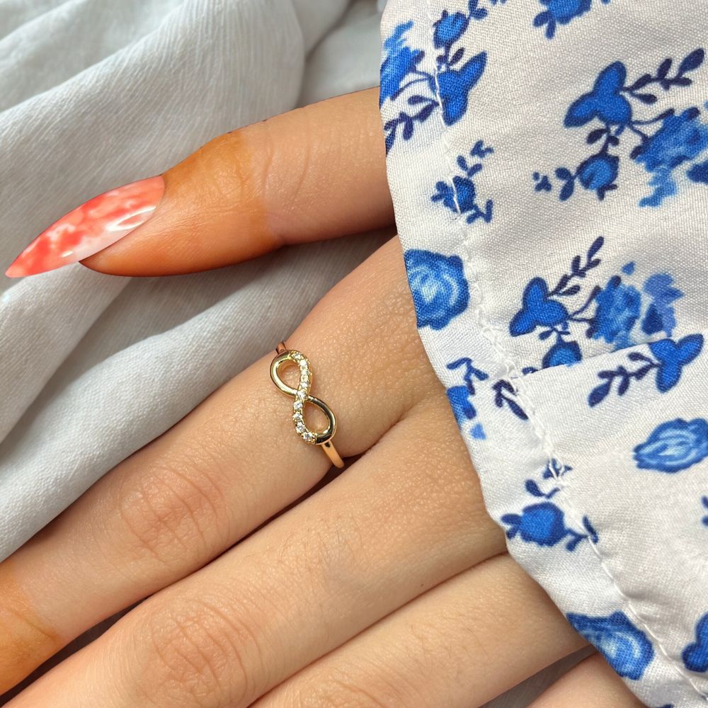 Infinity Rose Gold Adjustable Ring - 18K Gold Plated
