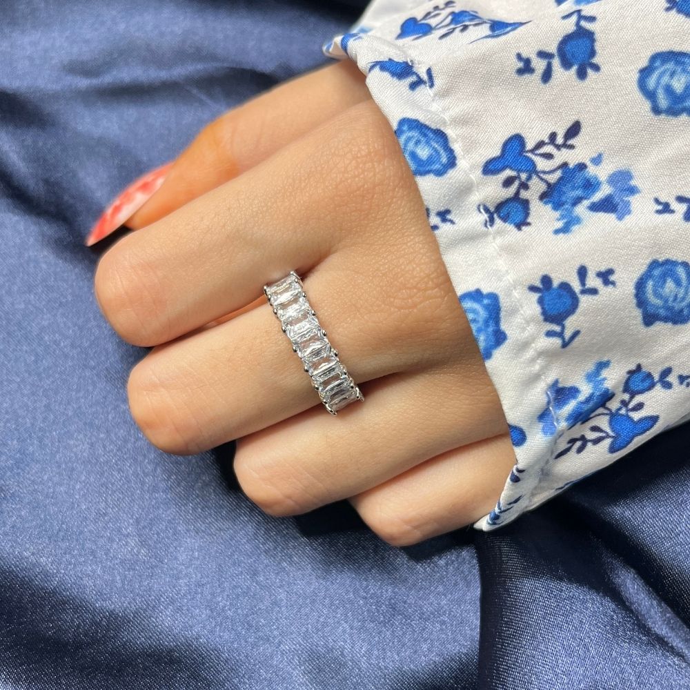 Squared Stone Adjustable Ring