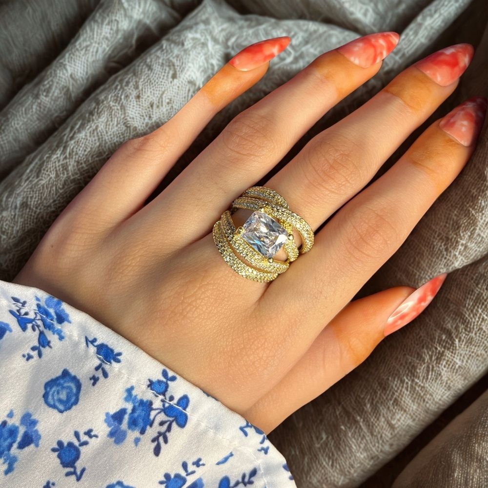 The Regal Twist Adjustable Ring