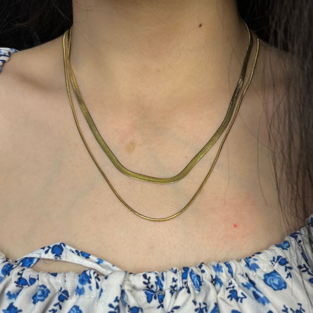 Double Layer Snake Chain - 18K Gold Plated