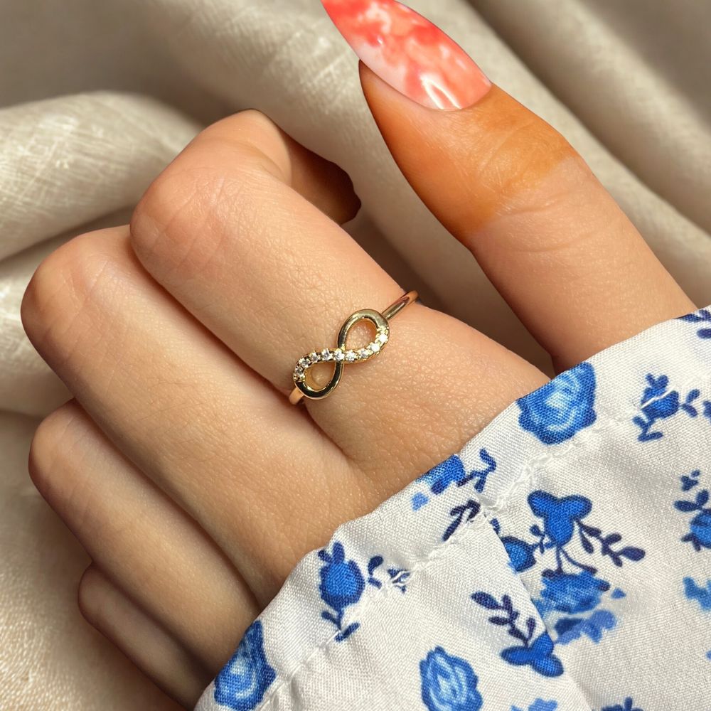 Infinity Rose Gold Adjustable Ring - 18K Gold Plated