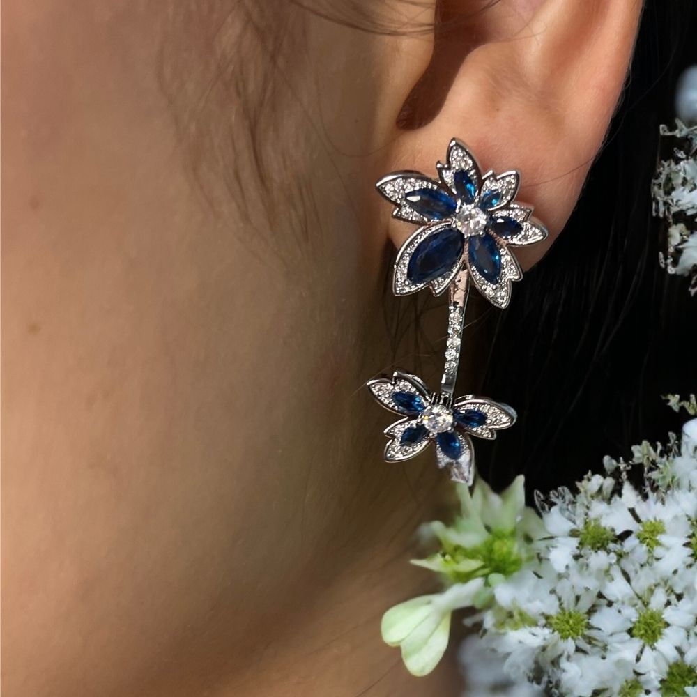 Navyul Flower Earring - 18K Gold Plated