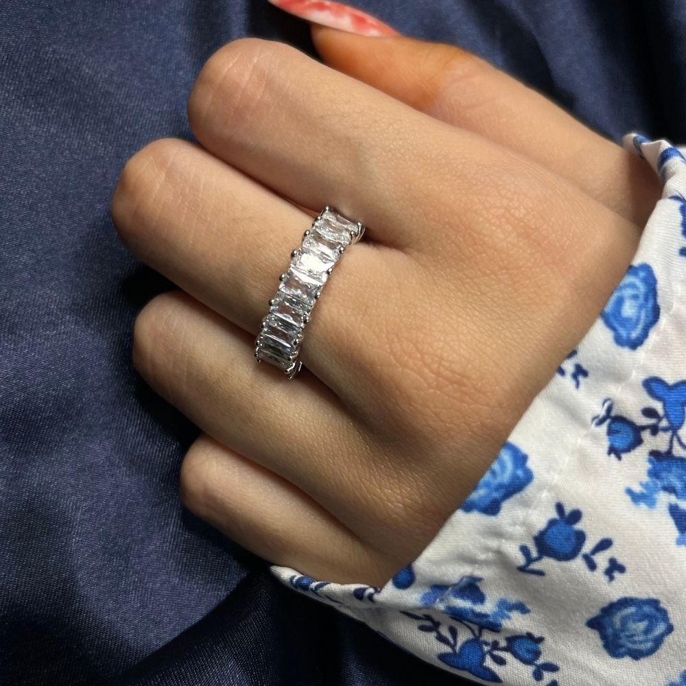 Squared Stone Adjustable Ring