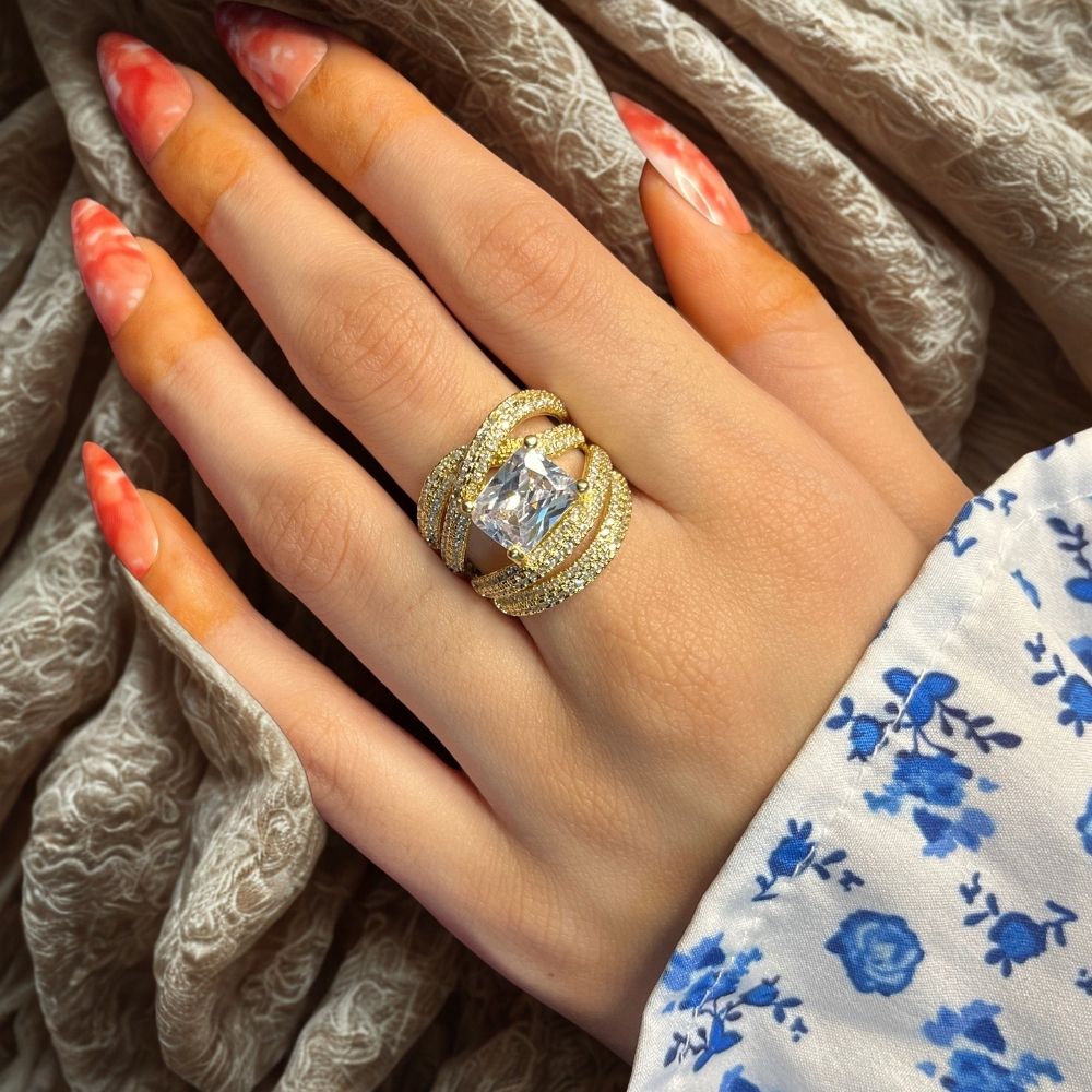 The Regal Twist Adjustable Ring