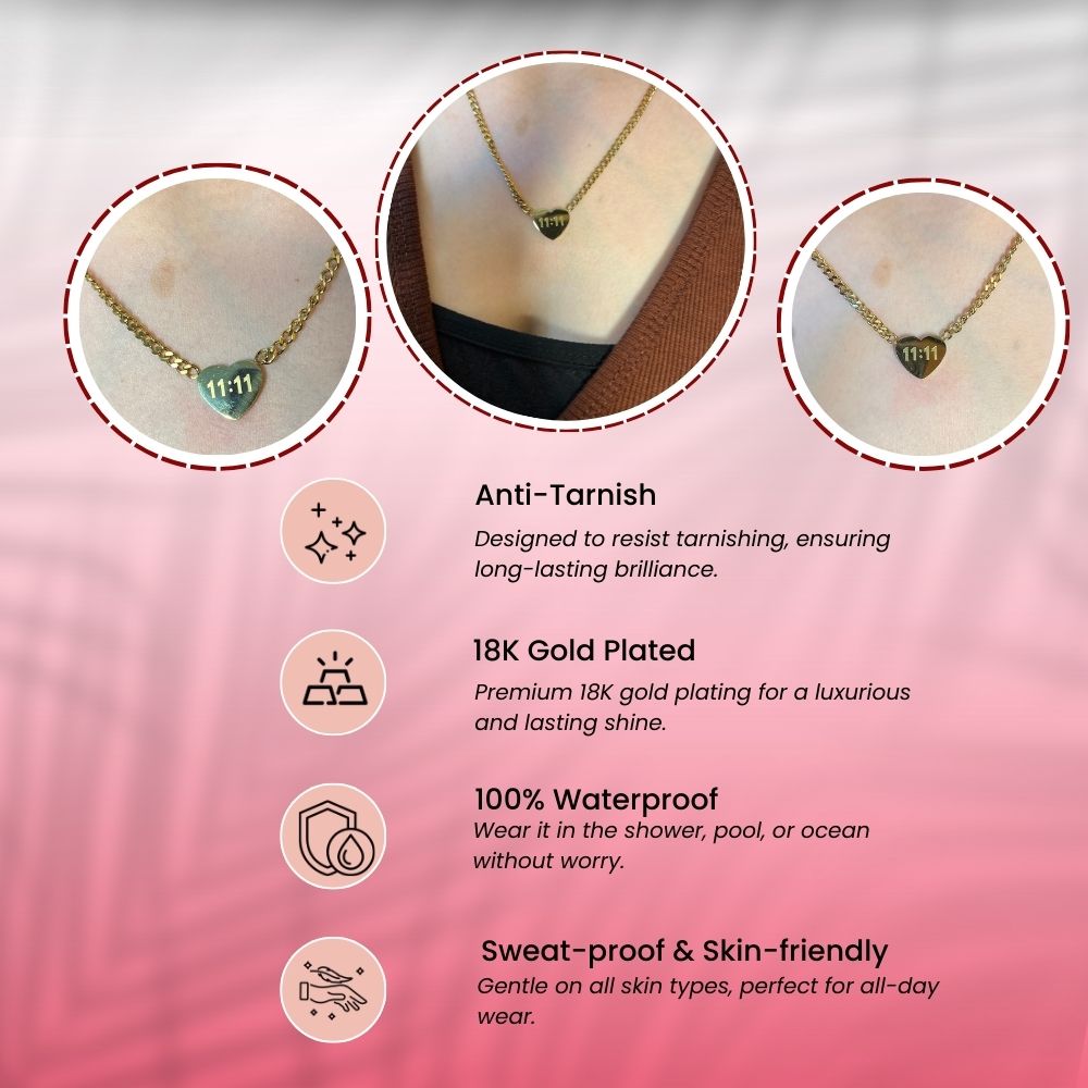 11:11 Necklace - 18K Gold Plated