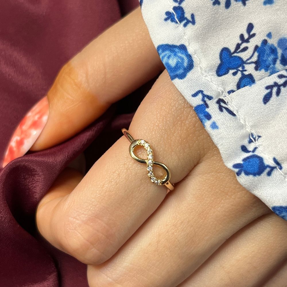 Infinity Rose Gold Adjustable Ring - 18K Gold Plated
