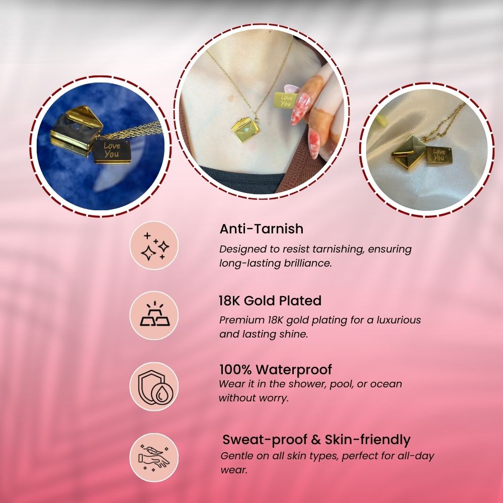 Love Letter Necklace - 18K Gold Plated